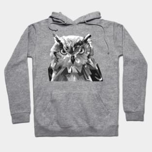 Owl Black and White Hoodie